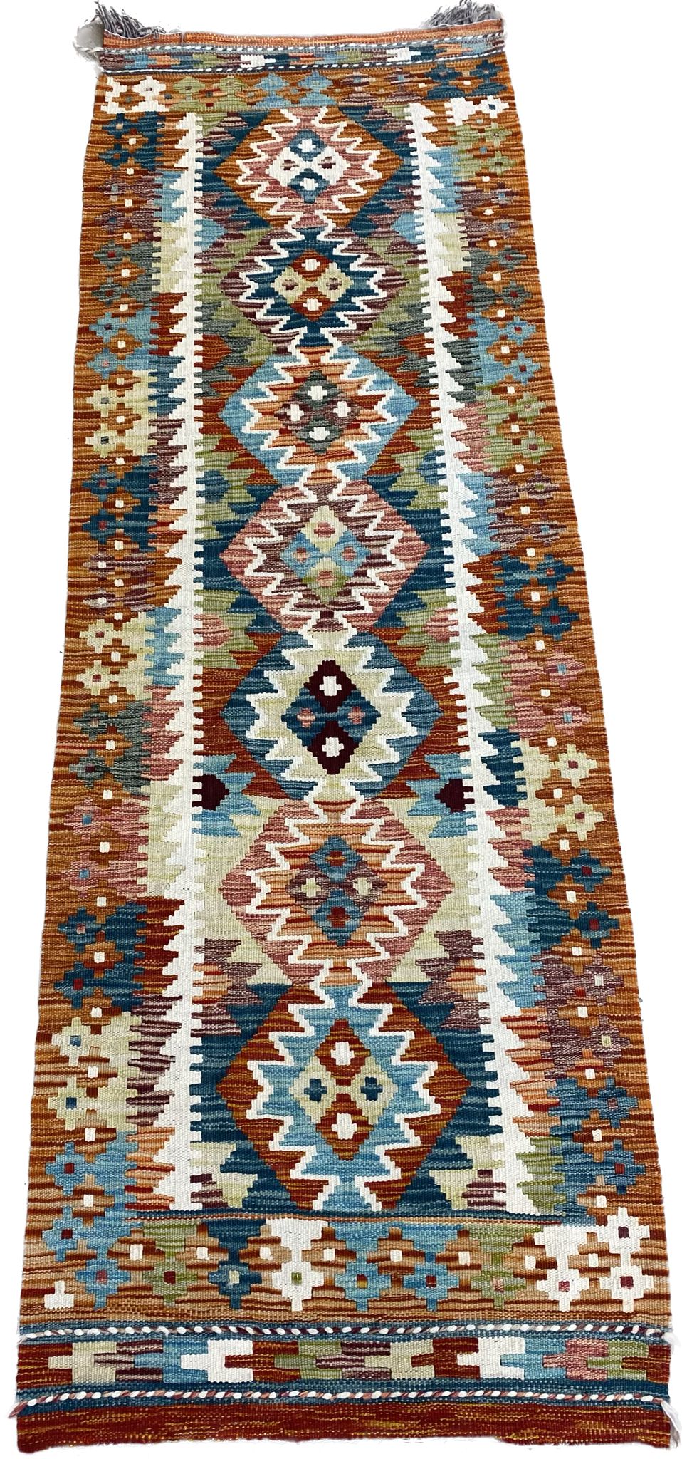 6'5'' x 2'2.5'' Runner Afghan Kilim Handmade Rug