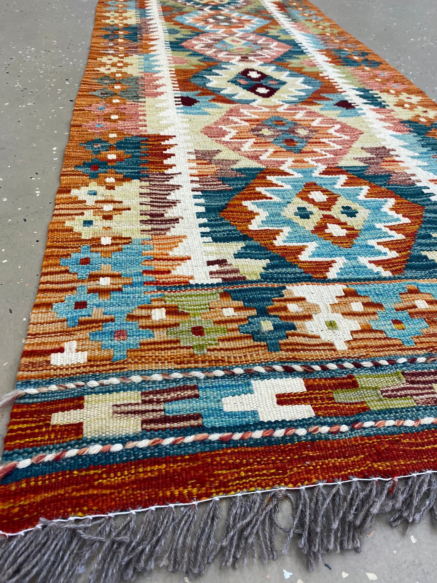 6'5'' x 2'2.5'' Runner Afghan Kilim Handmade Rug