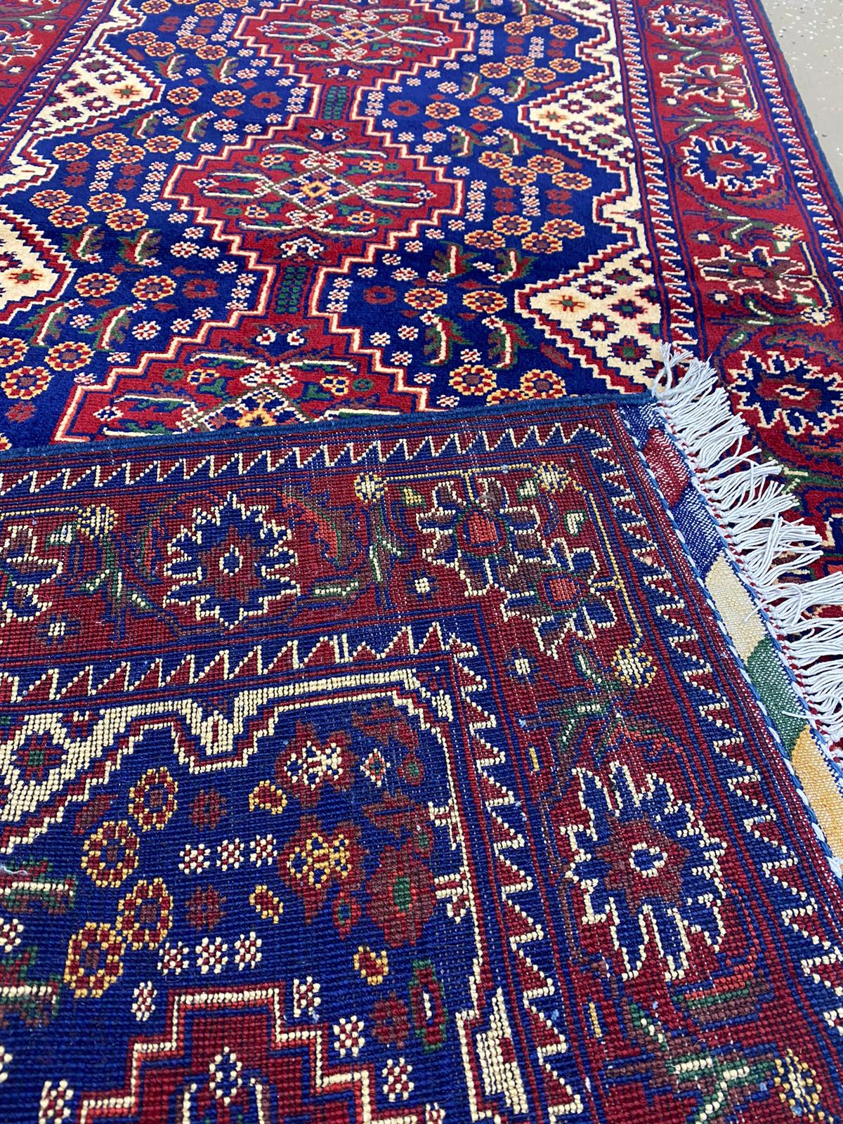 13.5' x 3.5' Fine Afghan Runner Handmade Wool Rug