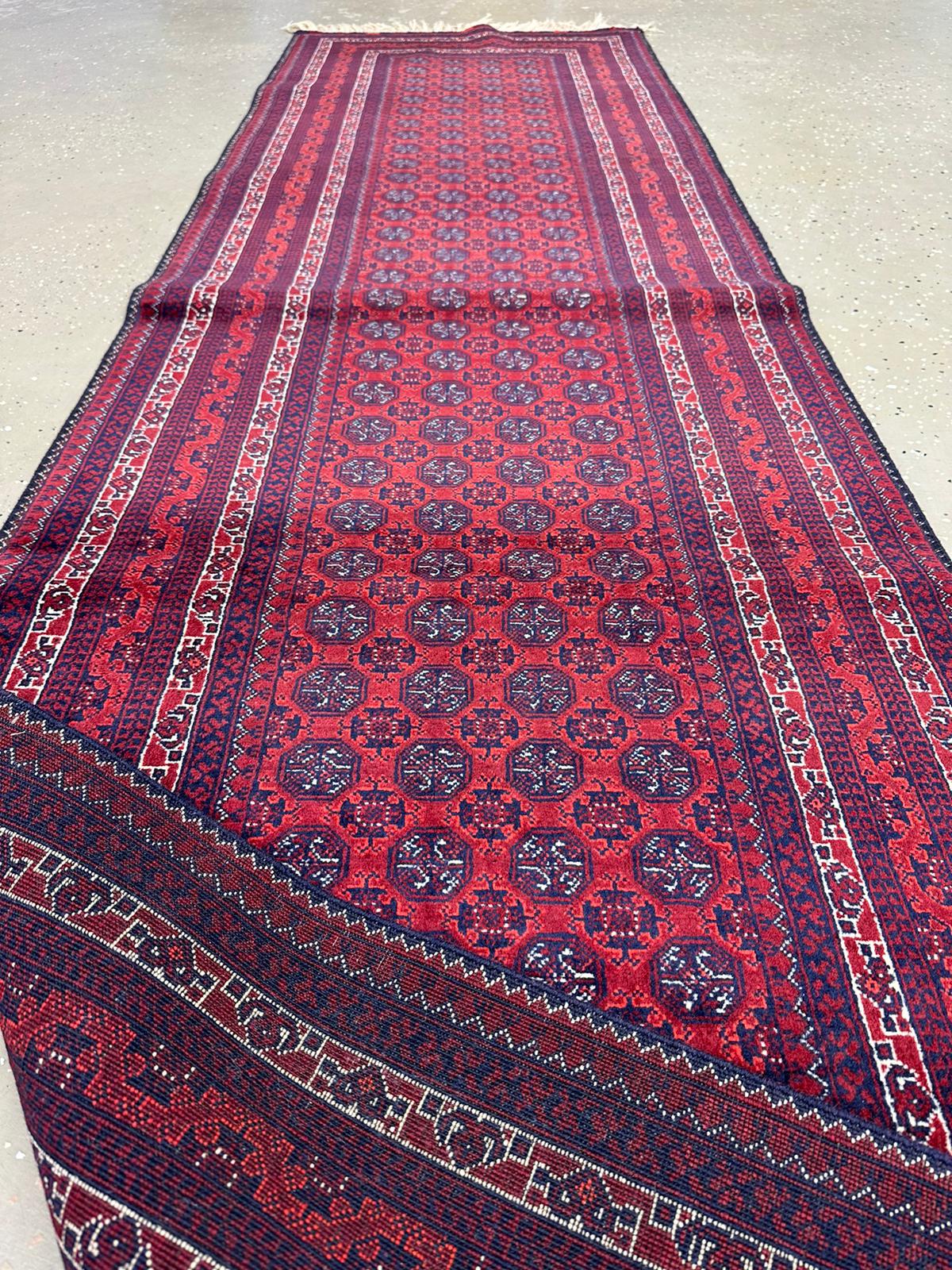 9'9'' x 2'8.5'' Mawri Gul Runner Handmade Biljik Premium Sheep Wool Rug