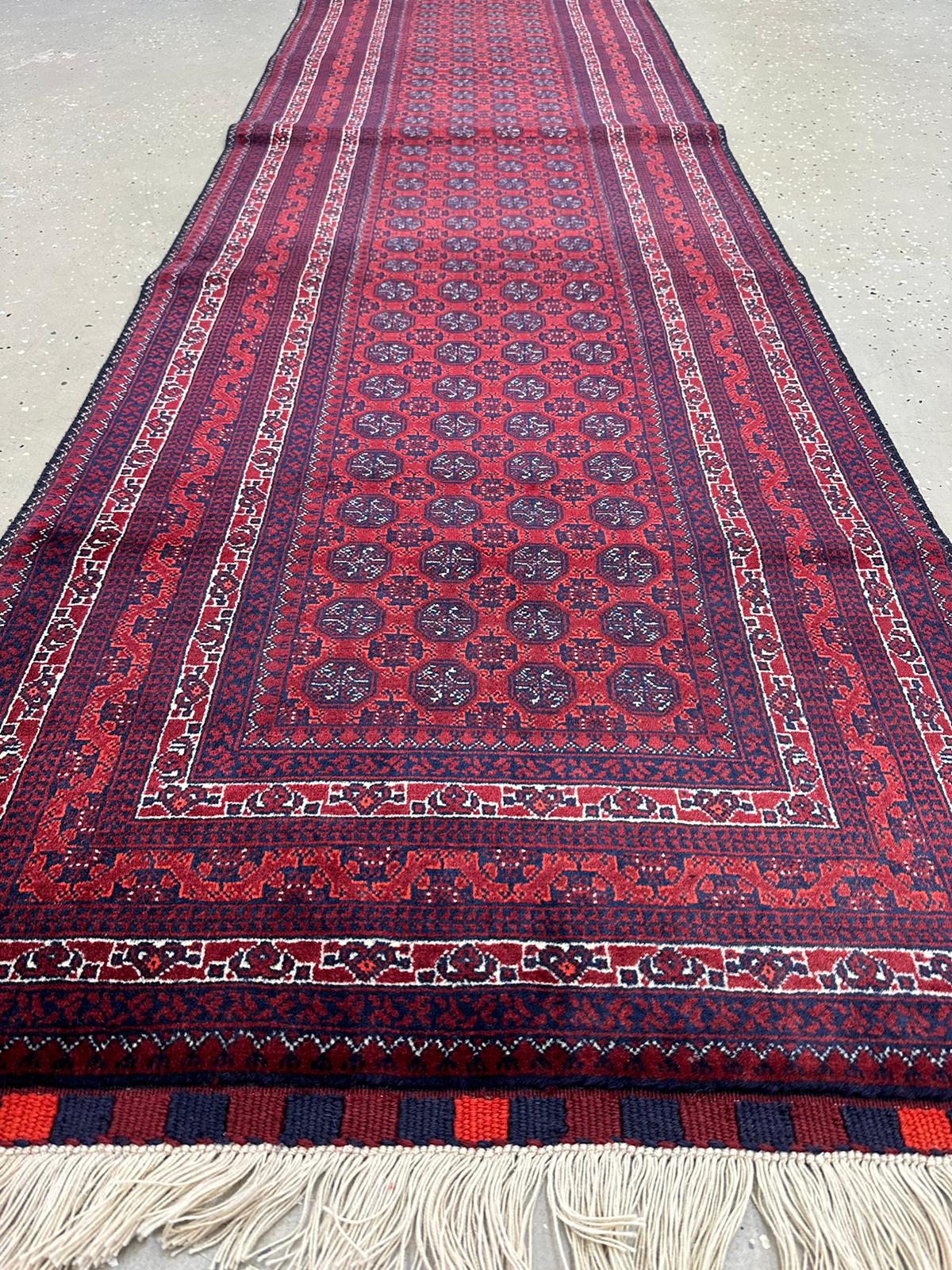 9'9'' x 2'8.5'' Mawri Gul Runner Handmade Biljik Premium Sheep Wool Rug