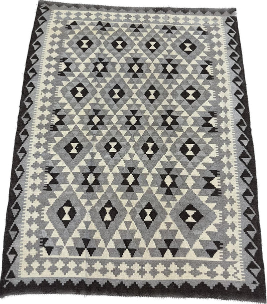 6'7'' x 5'1'' Afghan Kilim Handmade Rug