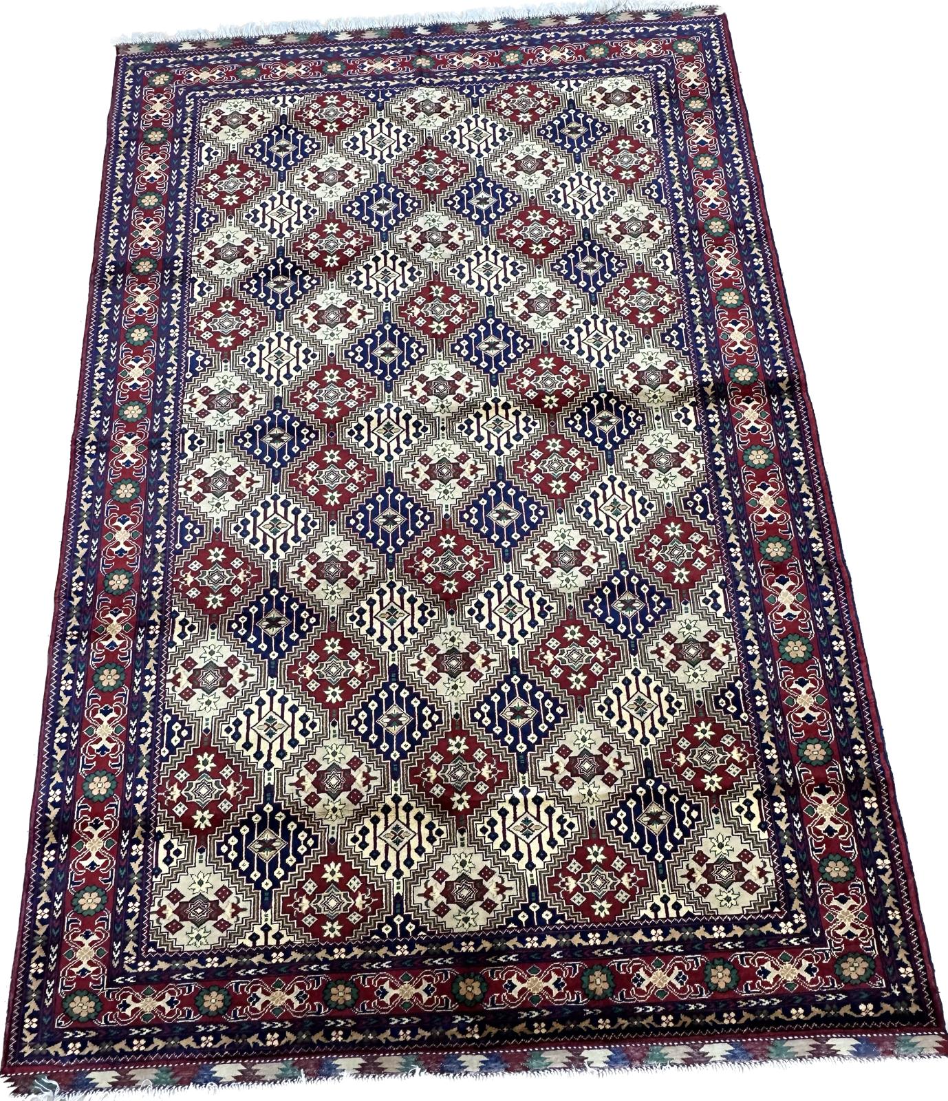 10'1'' x 6'11'' Fine Afghan Handmade Wool Rug