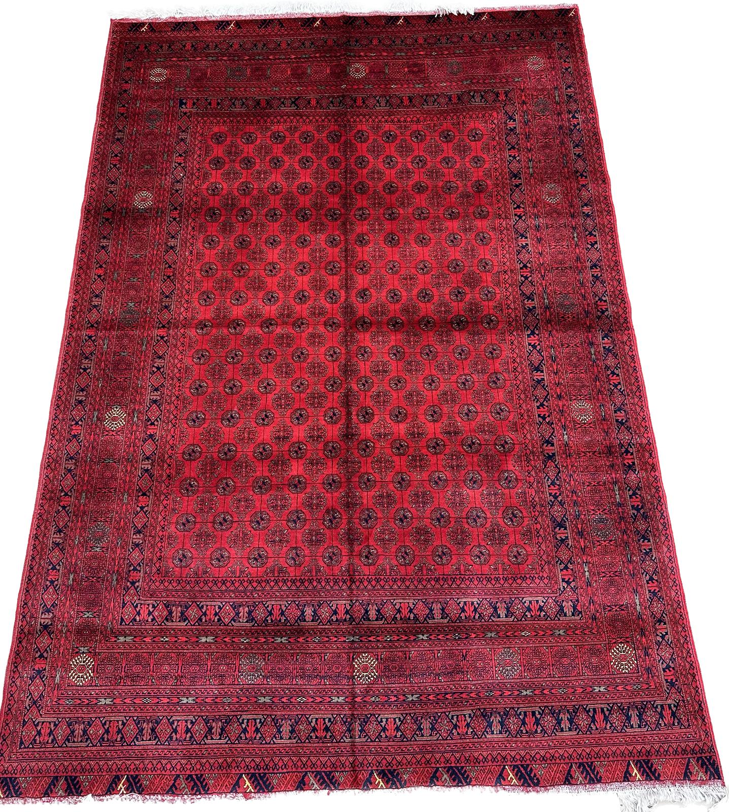 9'5'' x 6'6'' Mawri Gul Handmade Biljik Premium Sheep Wool Rug