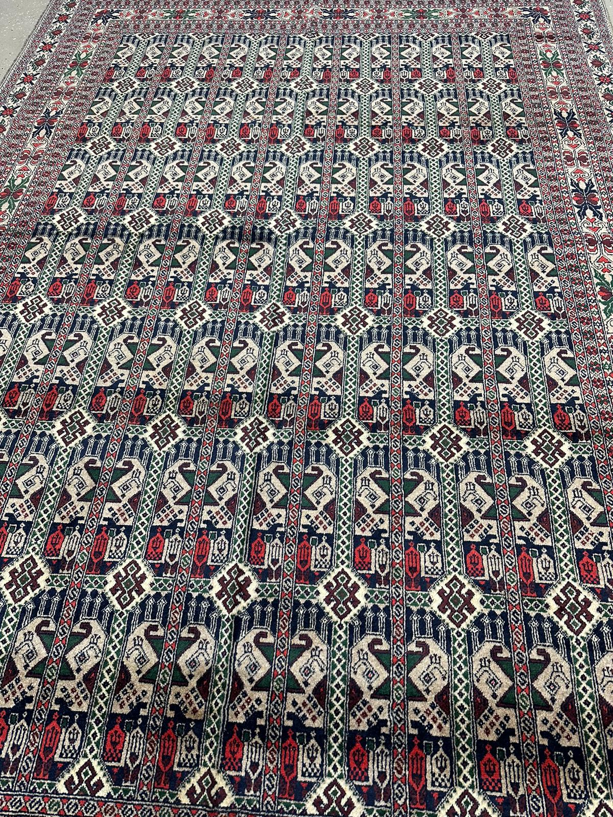 10'3'' x 6'9'' Ala Bakhmal Handmade Biljik Premium Sheep Wool Rug