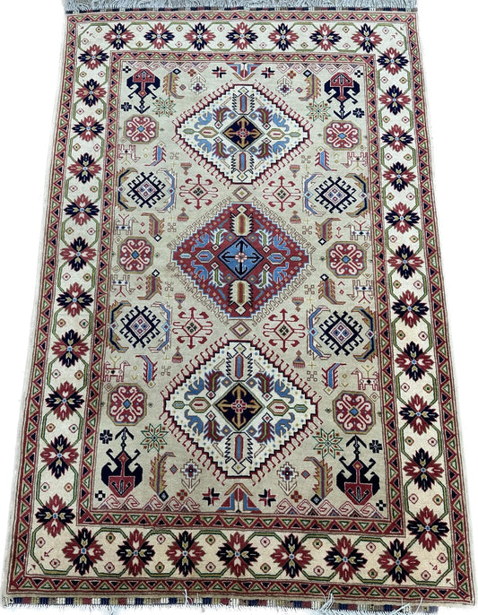 7'5'' x 4'11'' Fine Afghan Handmade Wool Rug