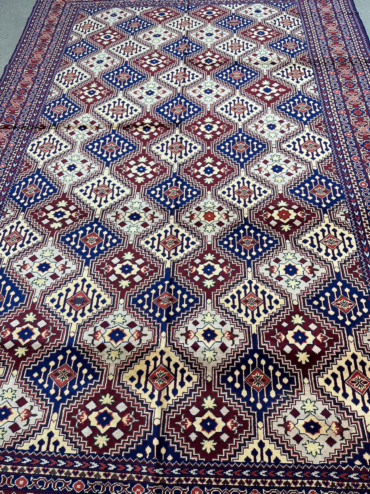 9'11'' x 6'6'' Fine Afghan Handmade Wool Rug