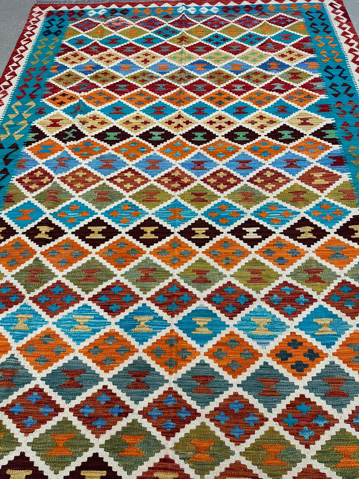 9'7'' x 7' Afghan Kilim Handmade Rug