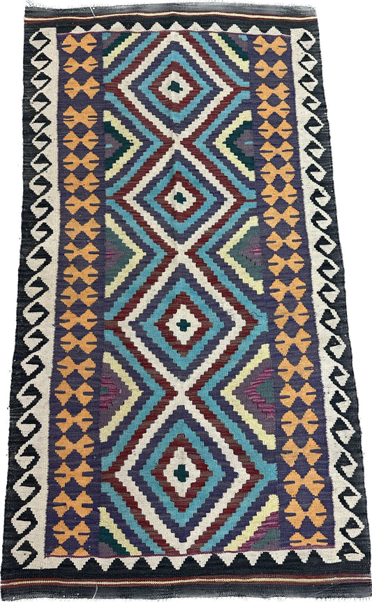 6'5'' x 3'5.5'' Afghan Kilim Handmade Rug