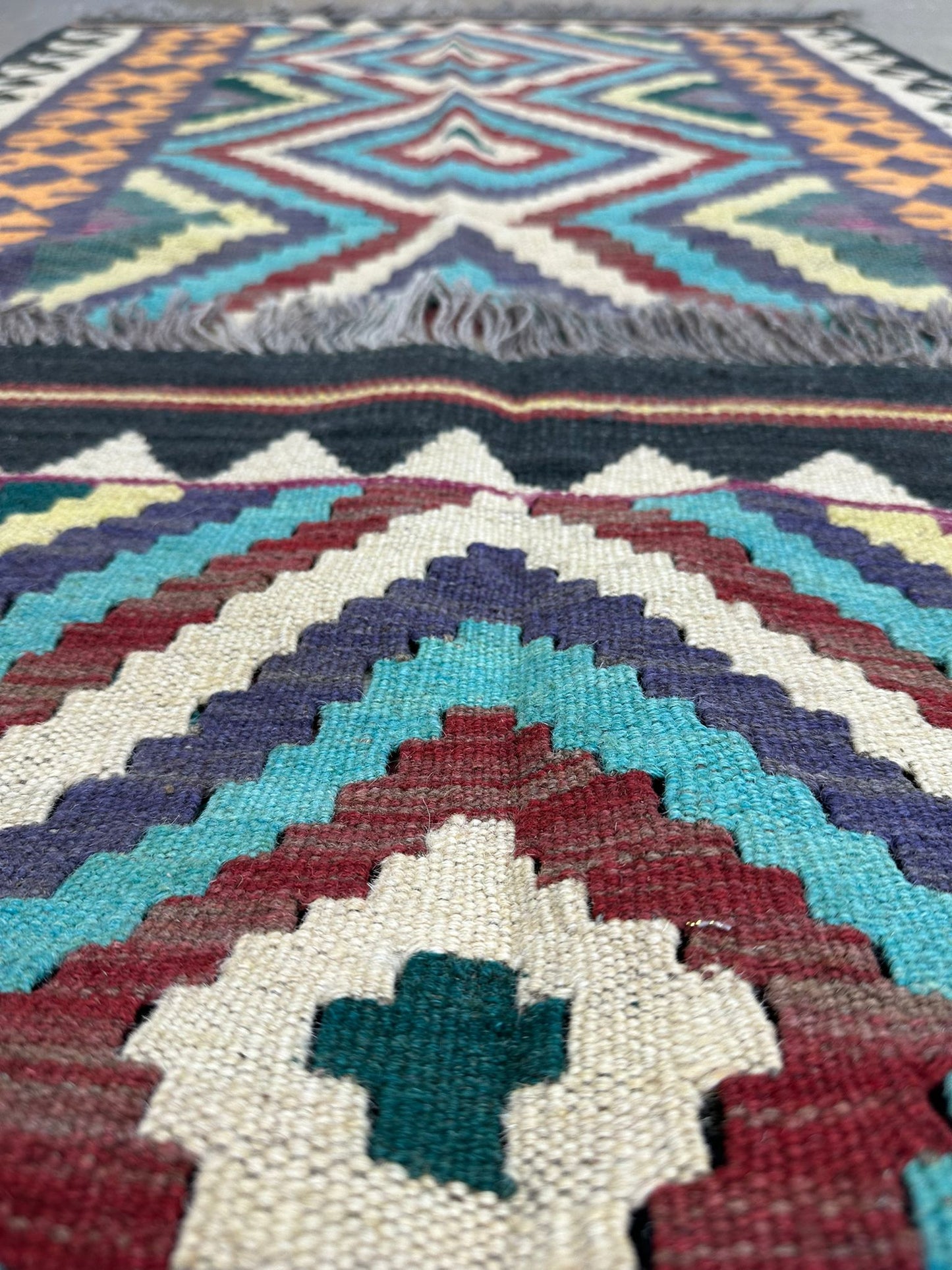 6'5'' x 3'5.5'' Afghan Kilim Handmade Rug