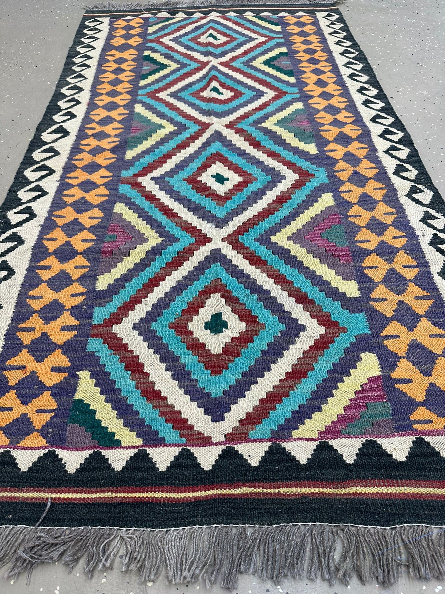 6'5'' x 3'5.5'' Afghan Kilim Handmade Rug