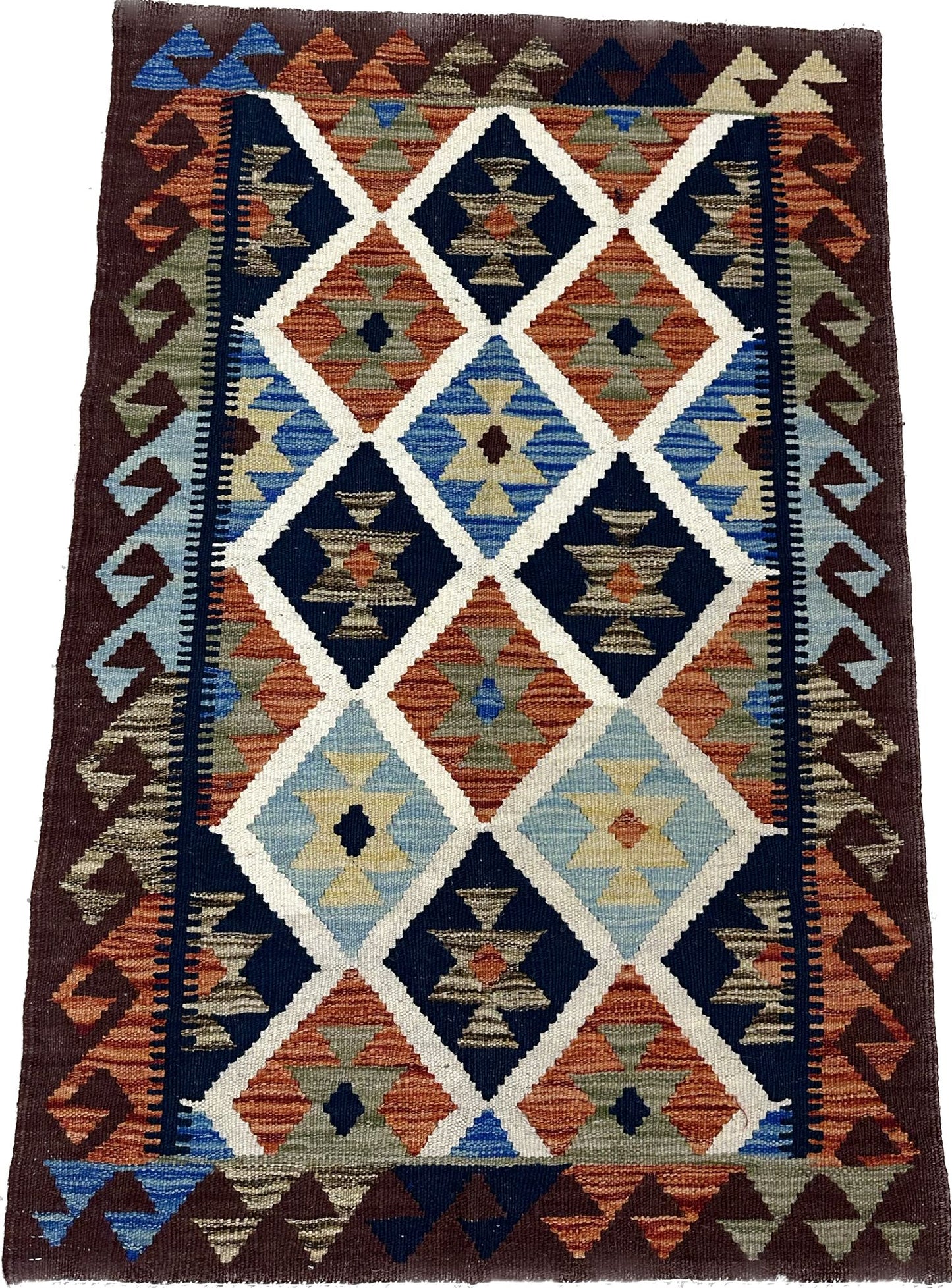 Handwoven Wool Kilim Area Rug 32 Afghanistan - Cultural Cloth Store