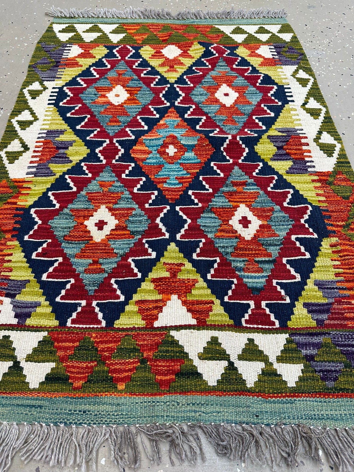 3'9.5'' x 2'7.5'' Afghan Kilim Handmade Rug