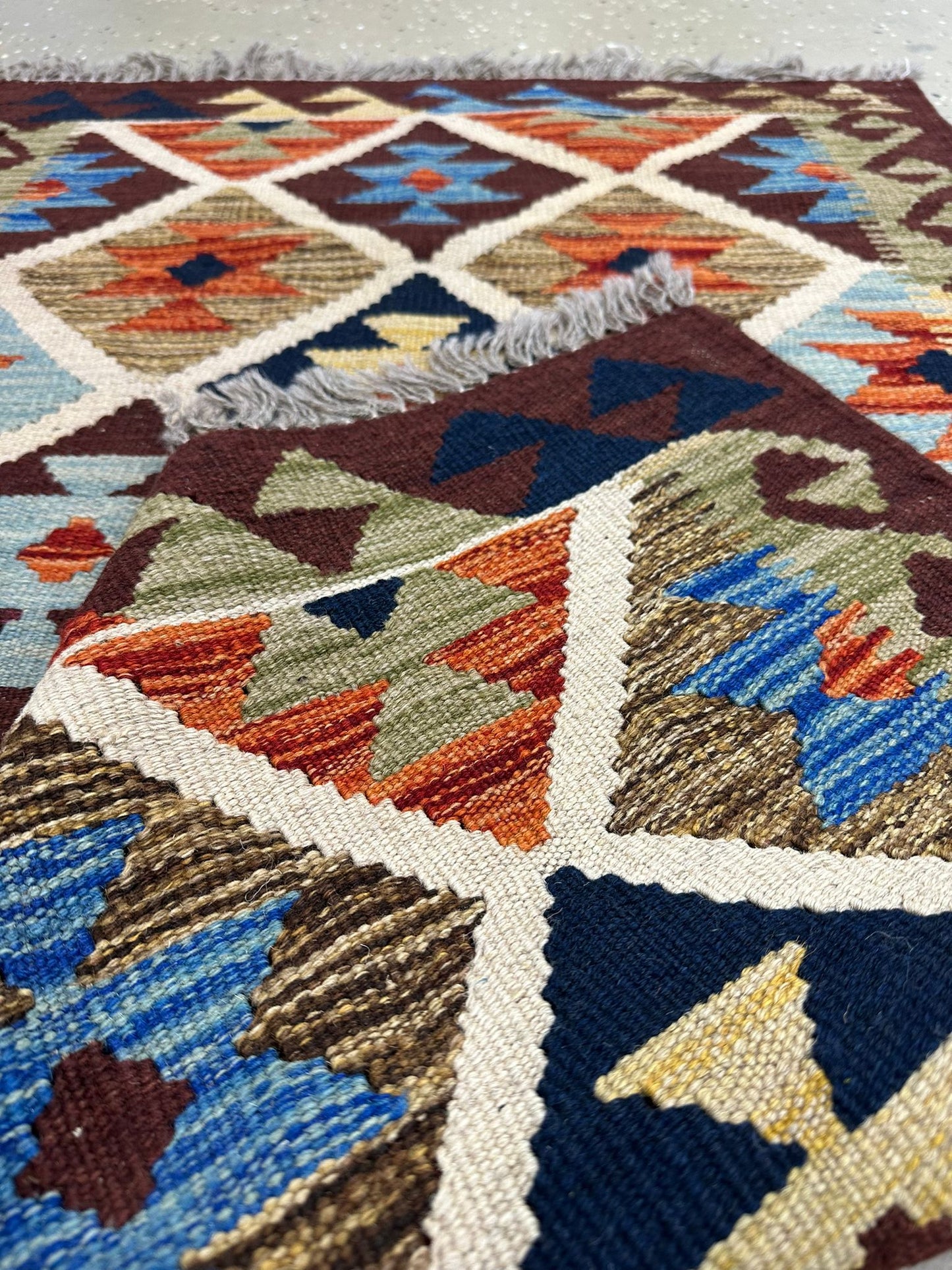 4'1.5'' x 2'7'' Afghan Kilim Handmade Rug