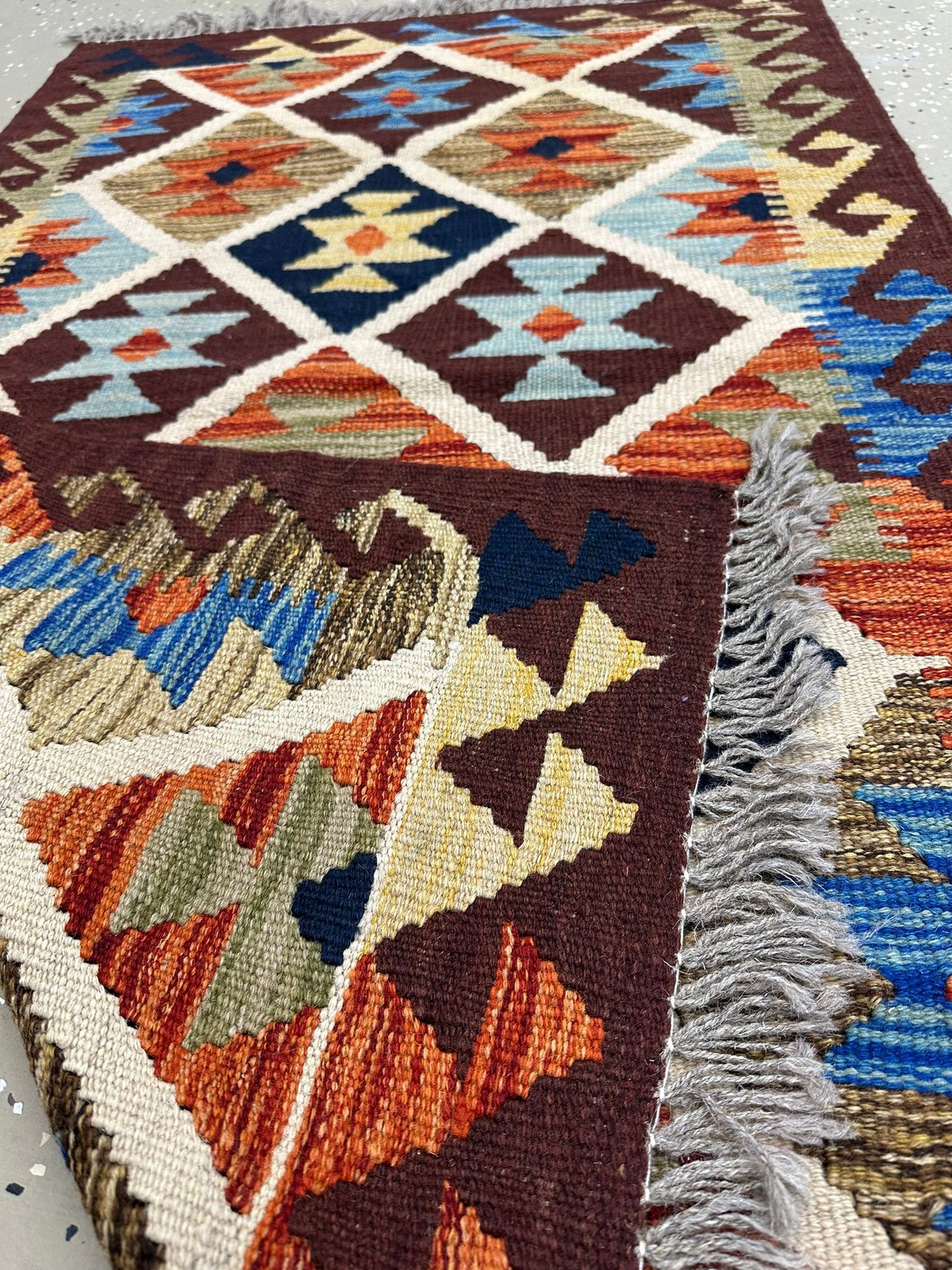 4'1.5'' x 2'7'' Afghan Kilim Handmade Rug