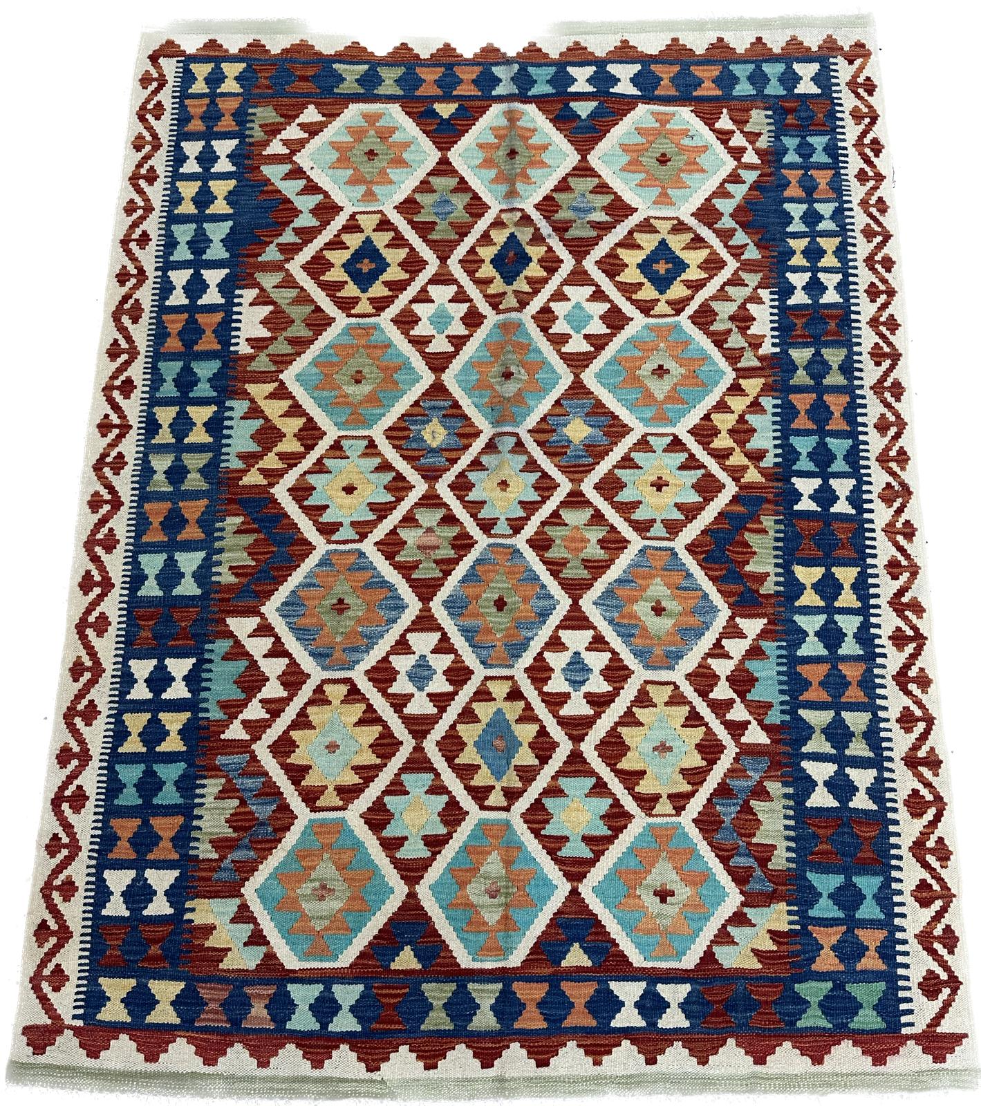 6'5.5'' x 4'10.5'' Afghan Kilim Handmade Rug